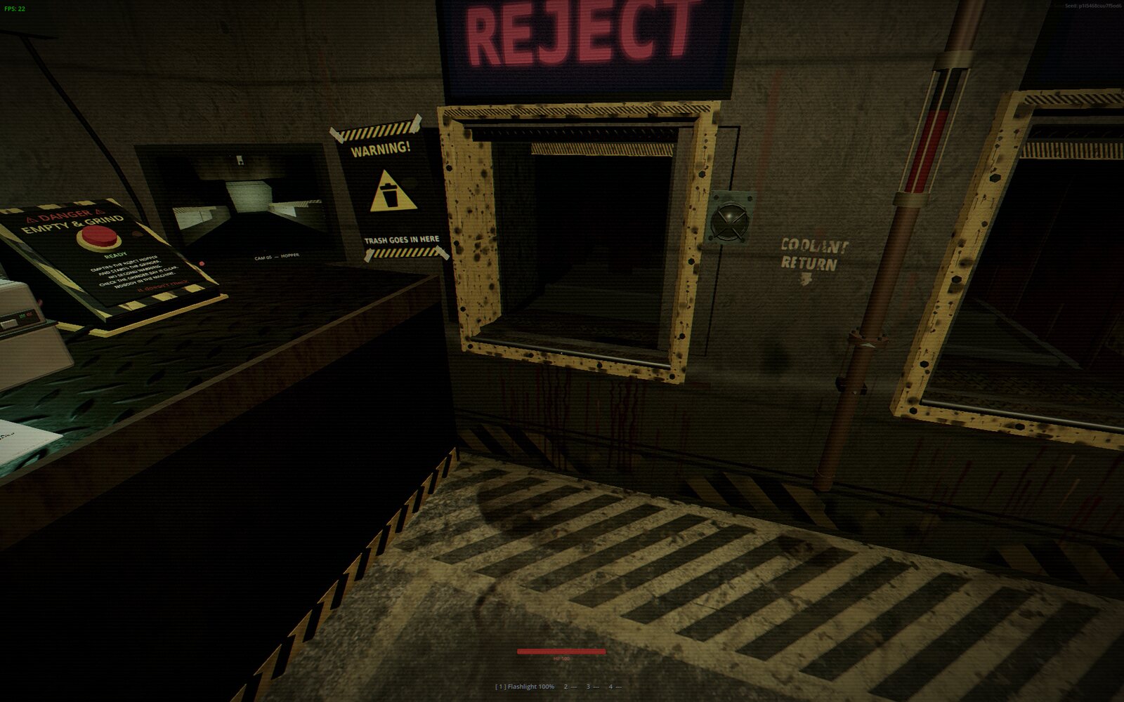 Something In The Grinder: the REJECT chute at the sorting counter
