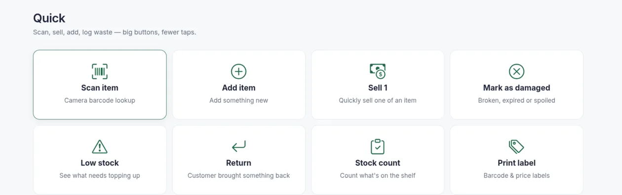 Till and quick actions on WardenFox